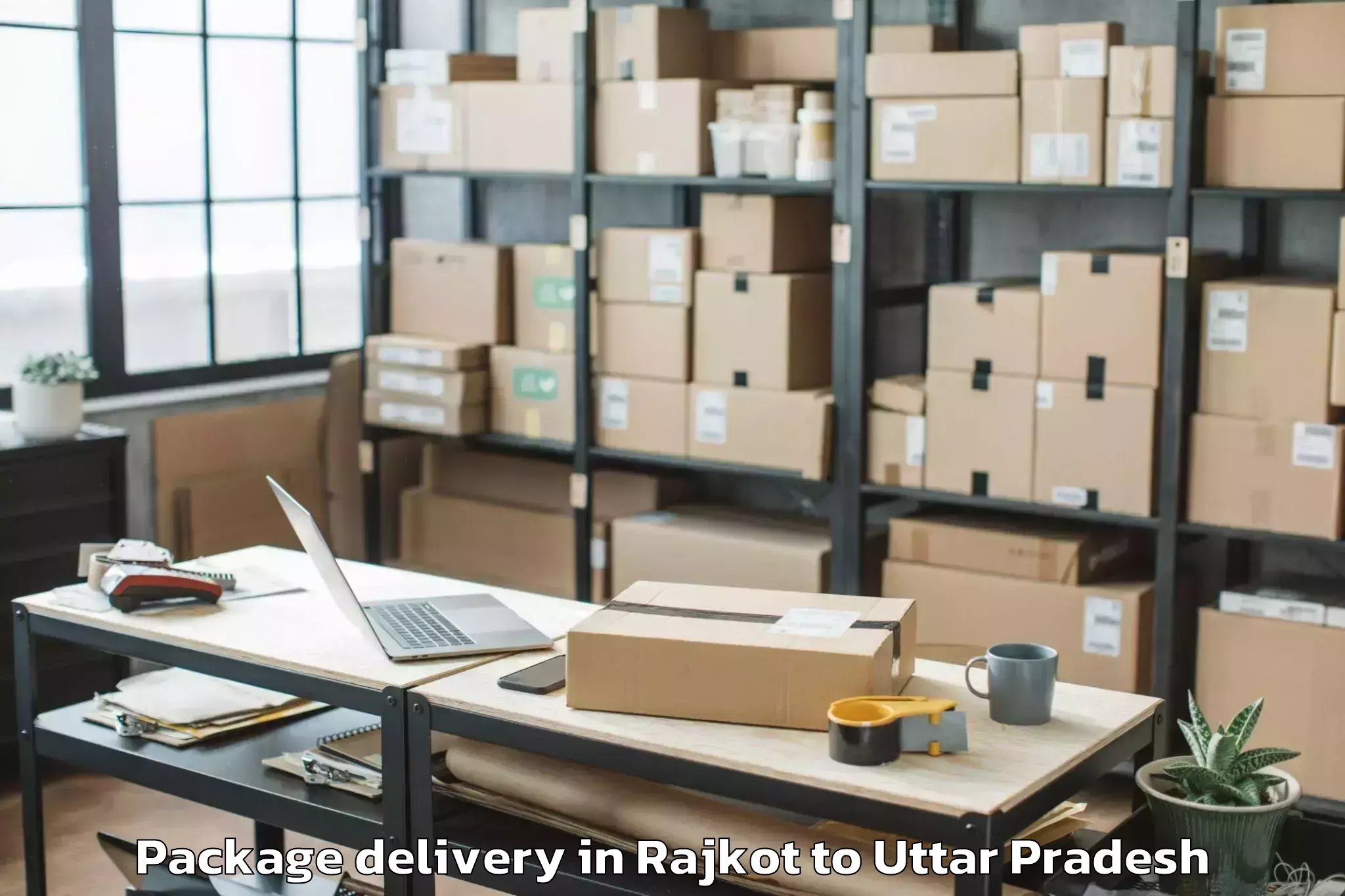 Book Your Rajkot to Gohand Package Delivery Today